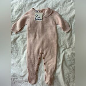 Mi Lucero Garter Stitch Footed Romper